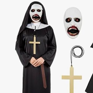 NIP Kids Scary Nun Costume with Mask